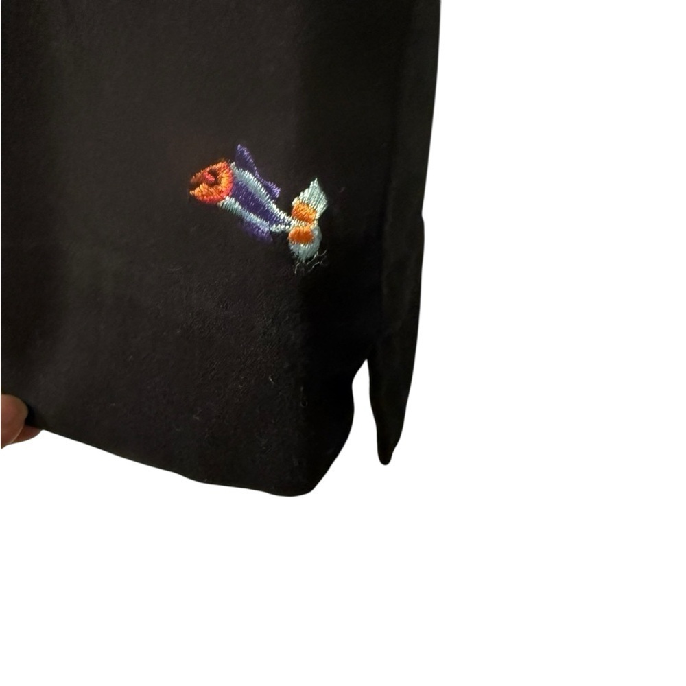 Cold water Creek crop Black capris with Colorful Sea Creatures Size 12 - Picture 7 of 13